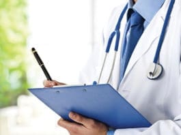 Doctor with clipboard