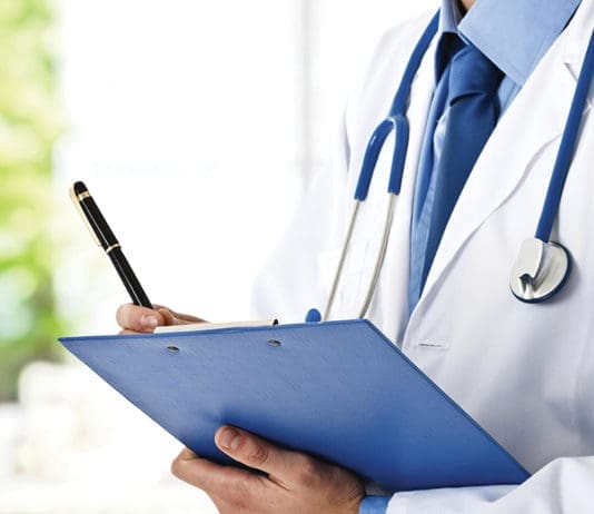 Doctor with clipboard