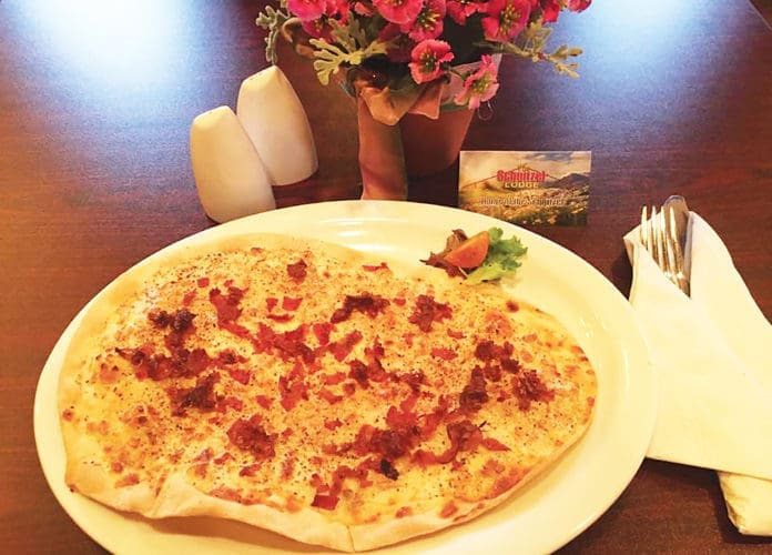 Schnitzels flammkuchen