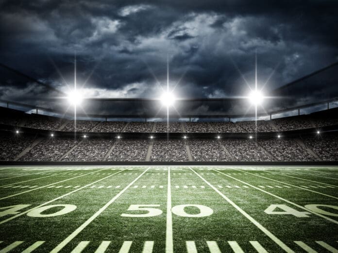 Football Stormy sky