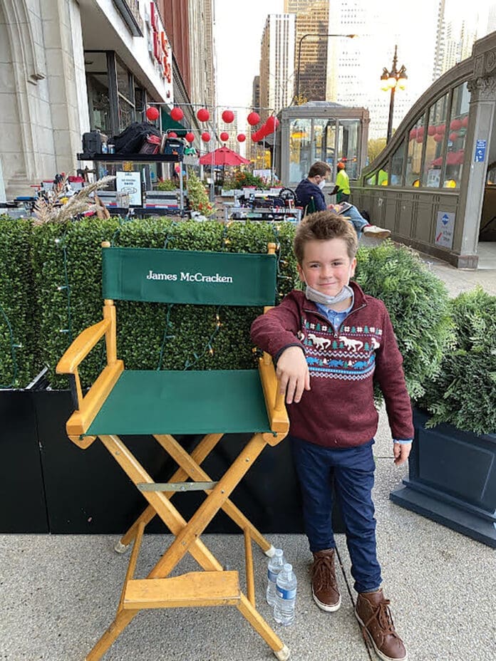 McCracken James by his chair