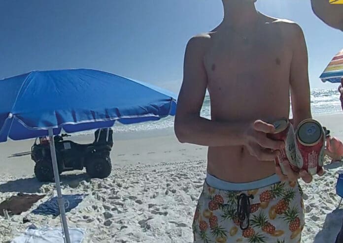Spring Breaker with two beers March 6 2022
