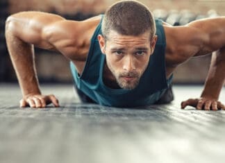 A Workout Worthy of a Patriot Young athlete doing push ups