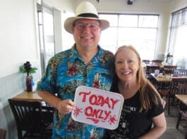 Bill Hembree, actor, with Paula Hilton, founder Act4Mystery