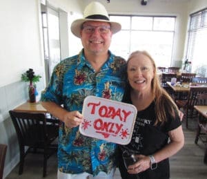 Bill Hembree, actor, with Paula Hilton, founder Act4Mystery