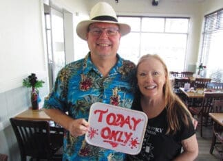 Bill Hembree, actor, with Paula Hilton, founder Act4Mystery