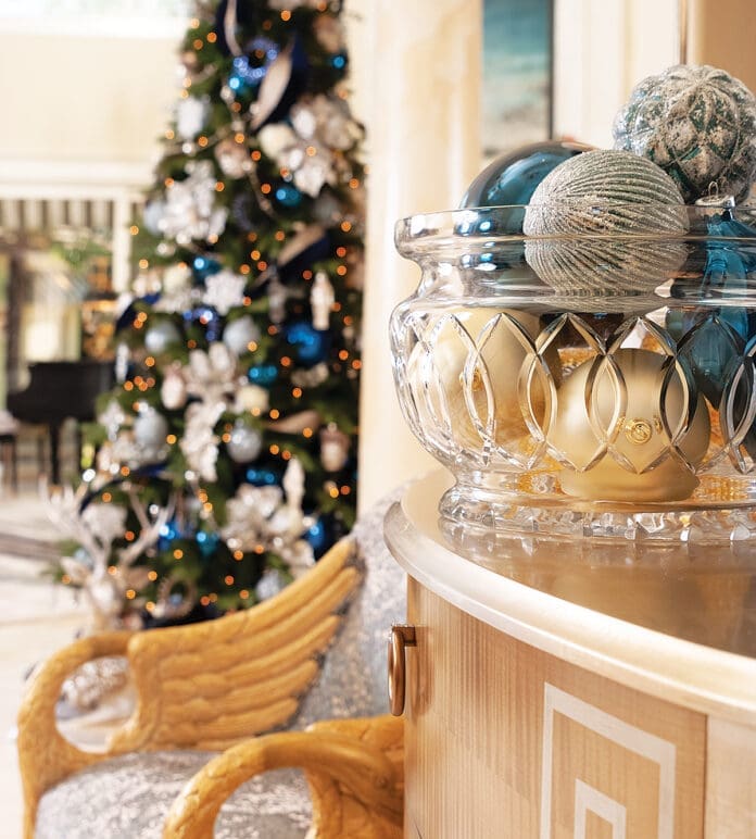 Decorating foyer holiday decor