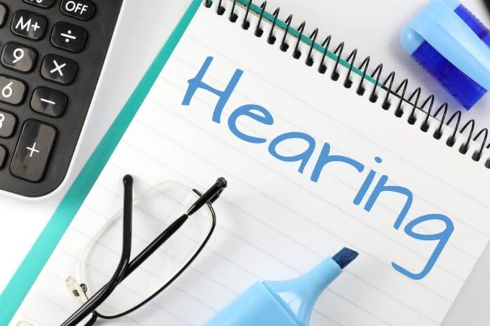 hearing written