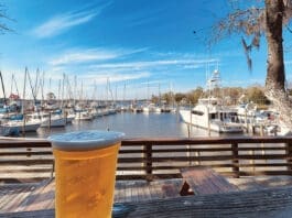 LJ Schooners beer with a view