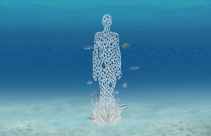 Underwater Museum of Art Mermaid by Raine Bledsoe