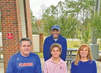 Seacoast Collegiate High School Celebrates Track & Field Star Jonah Kirspel’s Commitment to Florida Seacoast Jonah Kirspel with Family and Coach Parker