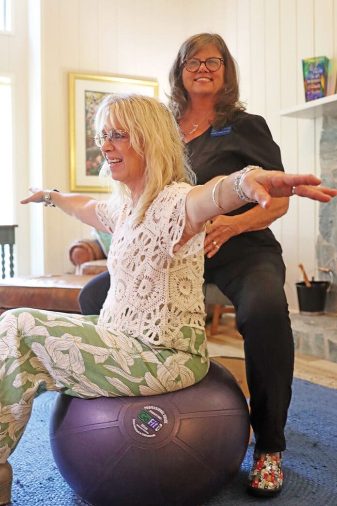 Dr. Jessica Monteleone with Balance Ball Dr. Jessica Monteleone with Balance Ball