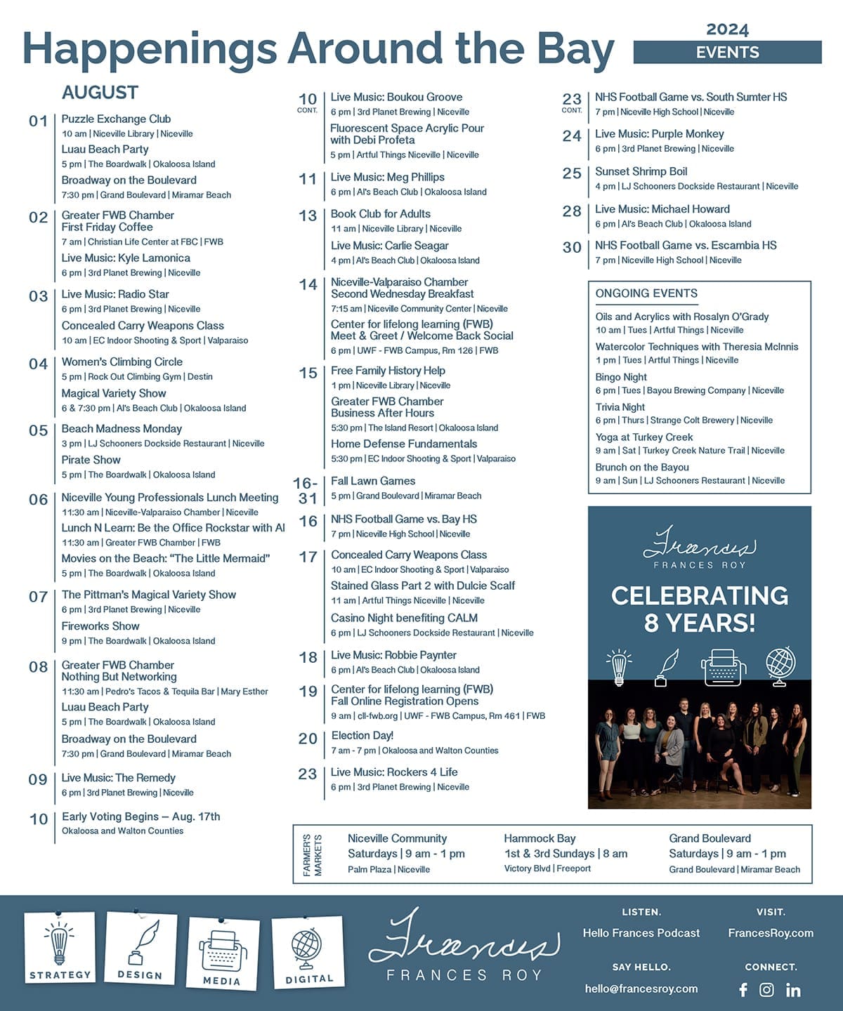 Bay Happenings Event Calendar