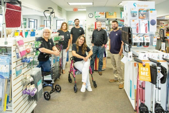 J and B Medical group in showroom