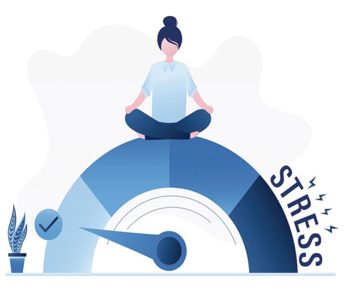 Stress test, employee relaxing without psychological pressure. F Stress test, employee relaxing without psychological pressure