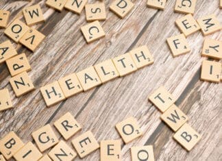 Health in scrabble letters