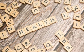 Health in scrabble letters