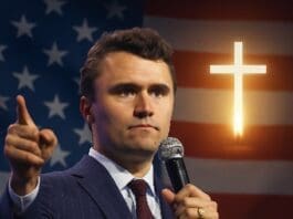 Charlie Kirk mic for poster