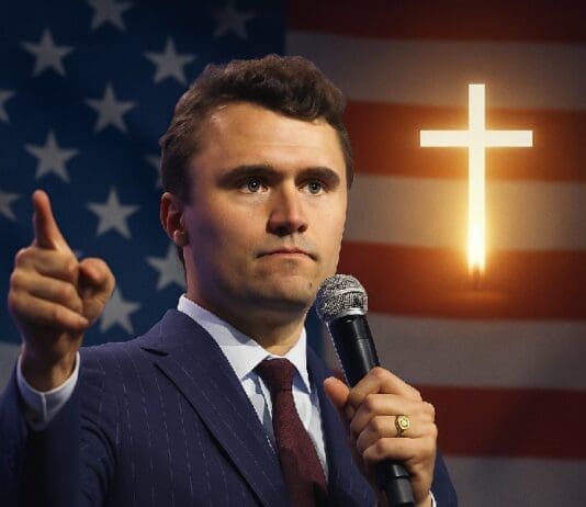 Charlie Kirk mic for poster