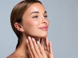 woman beuatiful skin facial