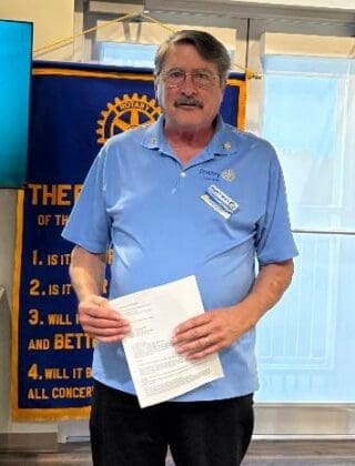 Mid Bay Rotary Club Grant Chair Wayne Cheatum