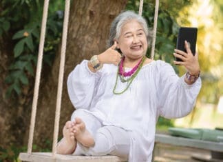 Tortoise Older lady swinging iStock 2168569975