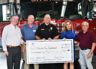Niceville Fire Department Check Presentation Group Photo