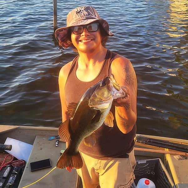 Fish four and half pound largemouth on Juniper Lake Fish four and half pound largemouth on Juniper Lake